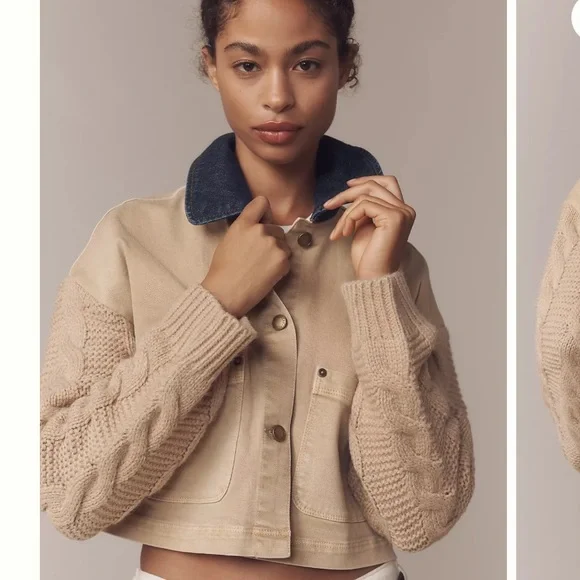 Avec les filles Tan chore Jacket - Picture 3 of 3